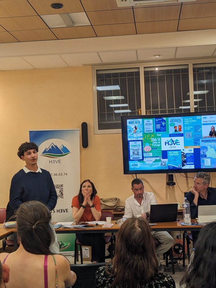 Nathan Masse en présentation professionnelle (CPTS H3VE)